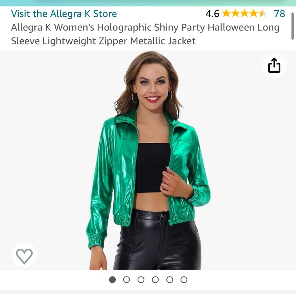 Metallic Green Jacket NEW WITH TAGS